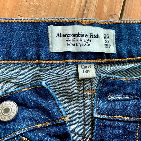 Abercrombie Curve Love Slim Straight, Sz 26S - Picture 3 of 8